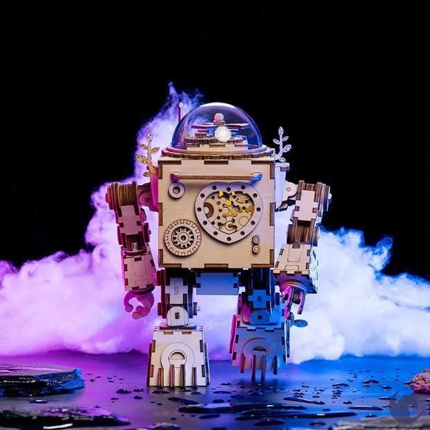 Orpheus Illuminator - Steampunk Music Box with Light - 3D Wooden Puzzle by Extoril