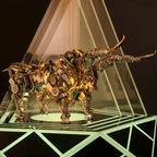 DIY 3D Metal Mechanical Bull Animal Model Assembly Kit 1087Pcs - 3d metal puzzle by Extoril
