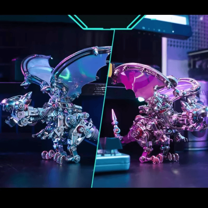 Mechanical Flying Dragon 3D Metal Puzzle Kit - 3d metal puzzle by Extoril
