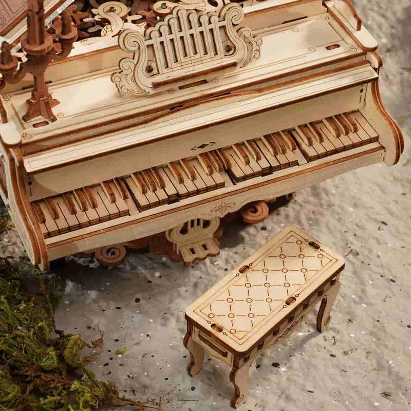 Grand Symphony Piano Mechanical Music Box 3D Wooden Puzzle - 3D Wooden Puzzle by Extoril