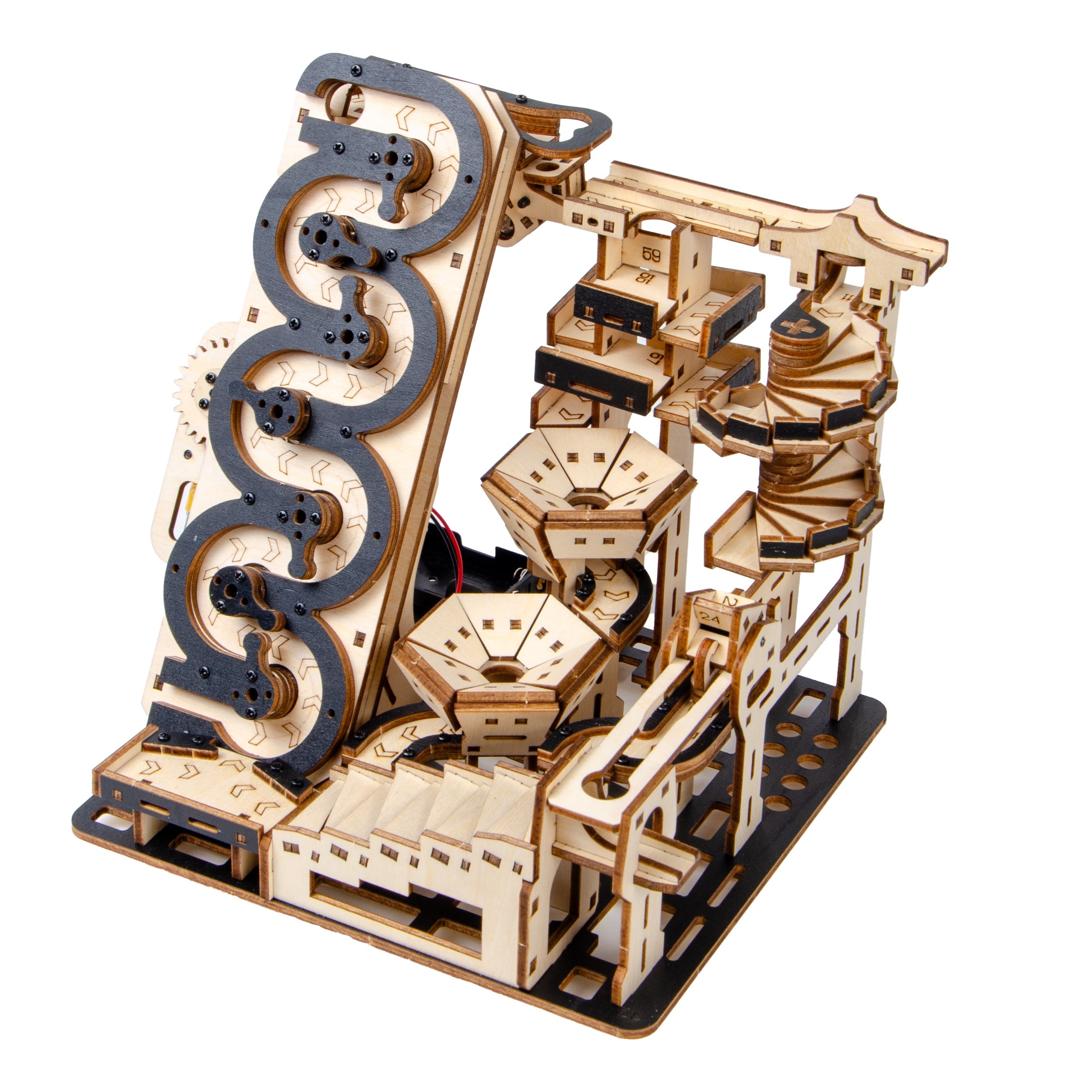 Electric Mechanical Marble Run 3D Wooden Puzzle - 3D Wooden Puzzle by Extoril