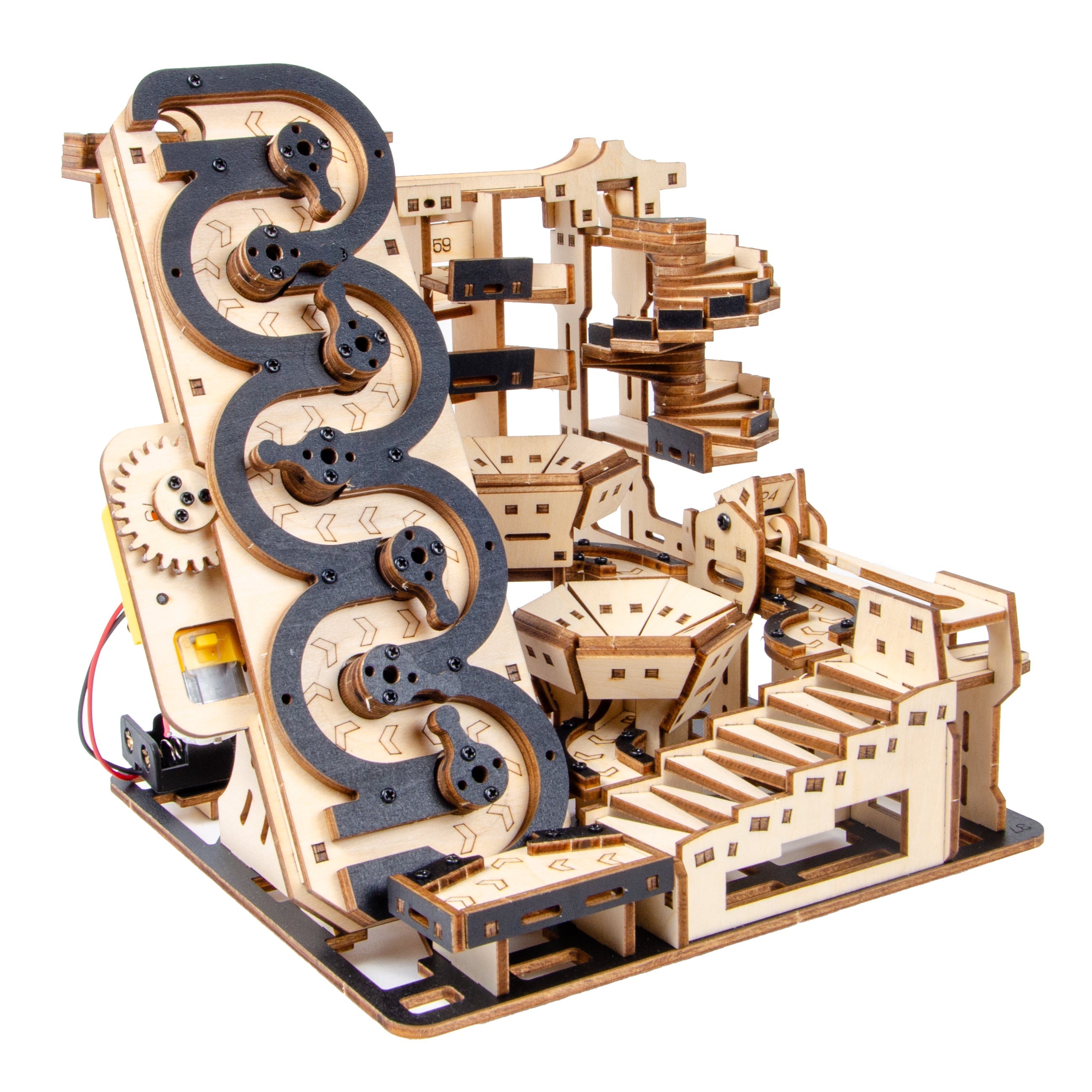 Electric Mechanical Marble Run 3D Wooden Puzzle - 3D Wooden Puzzle by Extoril