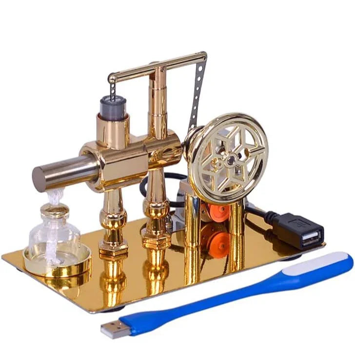 Educational Stirling Engine Generator with LED Power Display - home decor by Extoril
