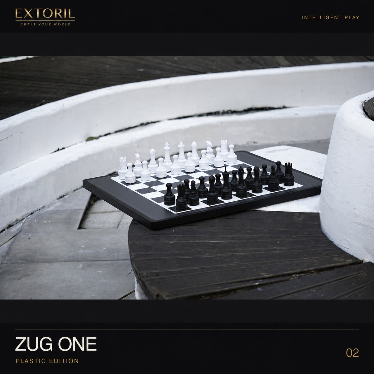 Extoril ZUG ONE Plastic Edition — product photograph with manufacturer lettering retouched and Extoril branded frame