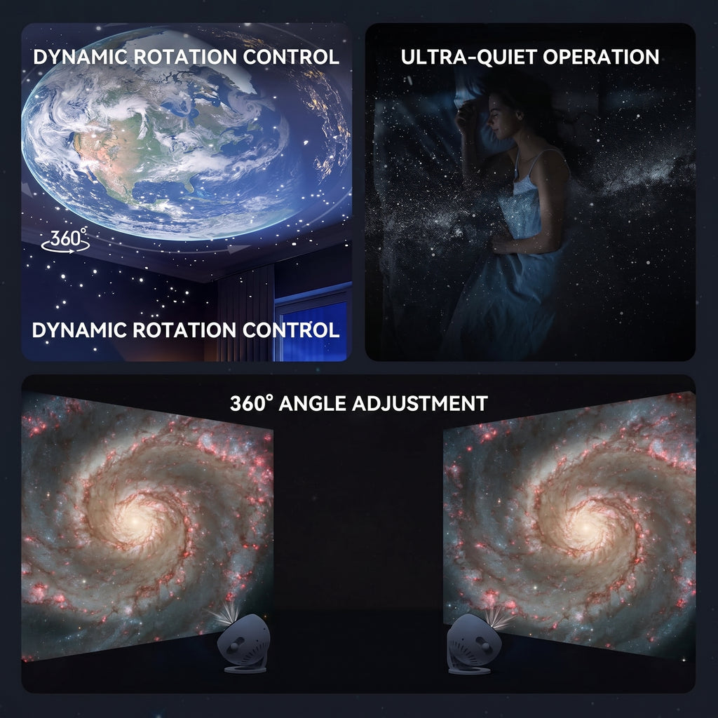 PlatixPro Galaxy Projector Pro LED Star Night Light 3 Slides