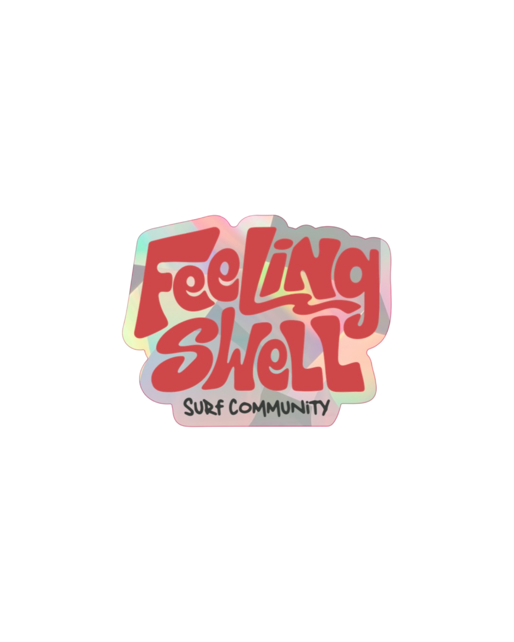 PrismVeil Swellmark — Surf Logo Rainbow Sticker
