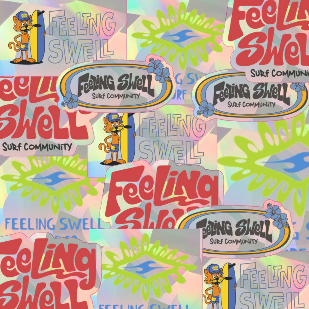 PrismVeil Swellpack — Surf Rainbow Sticker Pack