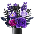 Purple Rose Bouquet Building Blocks Set - DIY Flower by Extoril