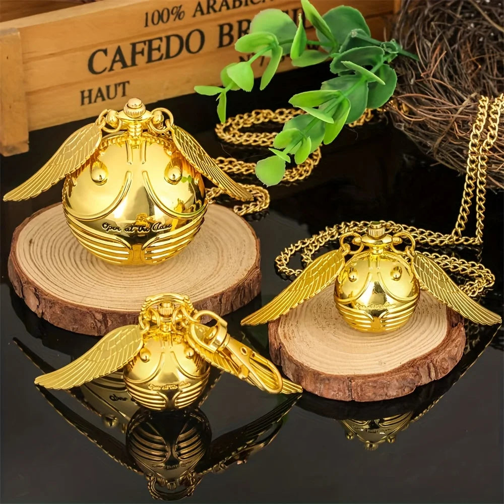 Golden Snitch Pocket Watch Necklace - Gadget by Extoril