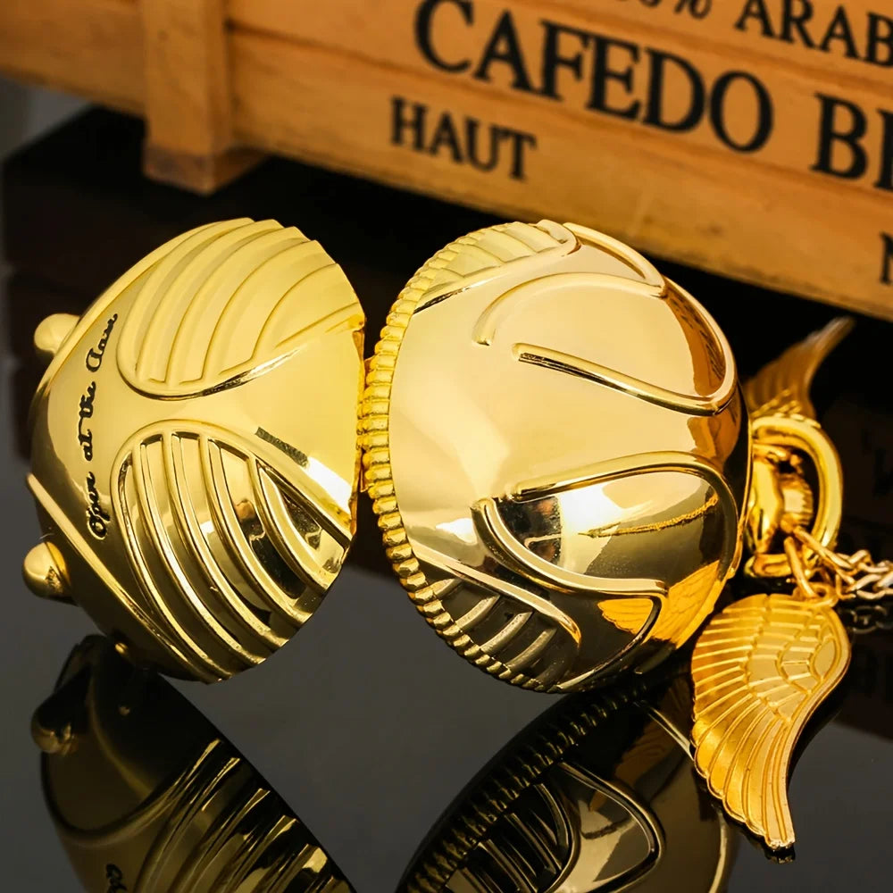 Golden Snitch Pocket Watch Necklace - Gadget by Extoril