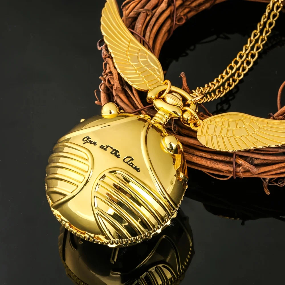 Golden Snitch Pocket Watch Necklace - Gadget by Extoril