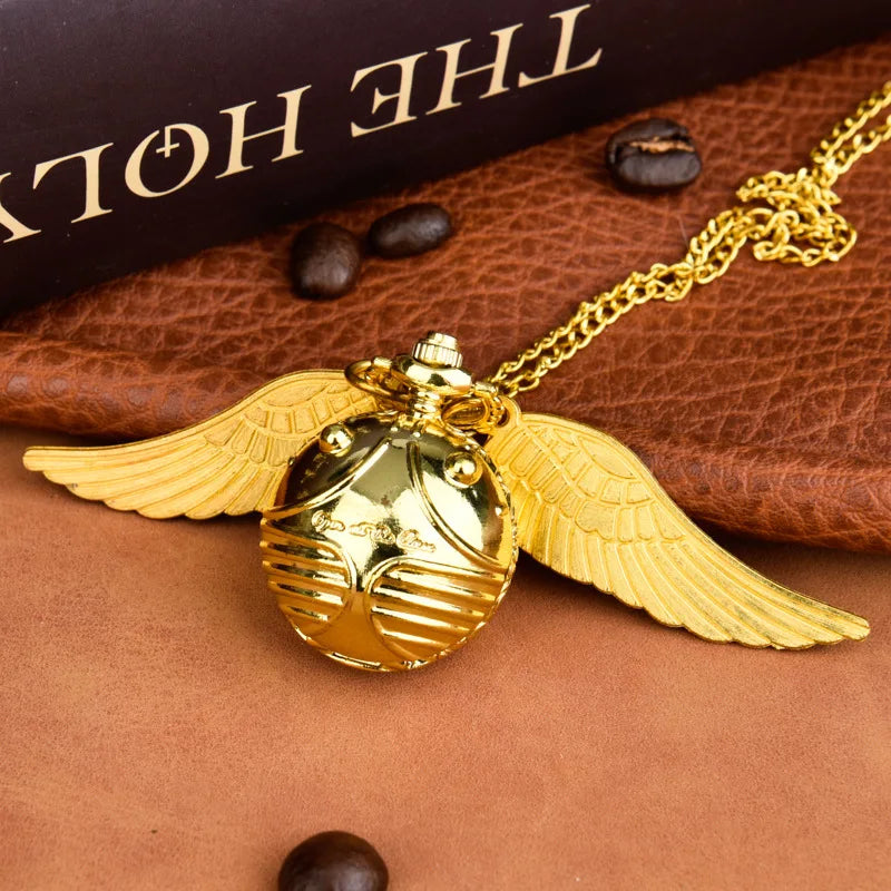 Golden Snitch Pocket Watch Necklace - Gadget by Extoril