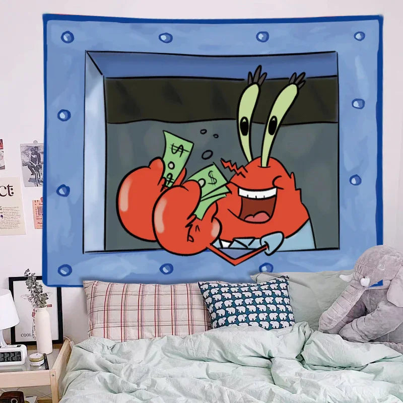 Squidward "Look at You" Wall Tapestry - home decor by Extoril