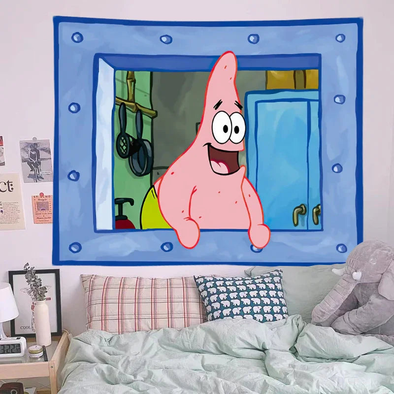 Squidward "Look at You" Wall Tapestry - home decor by Extoril
