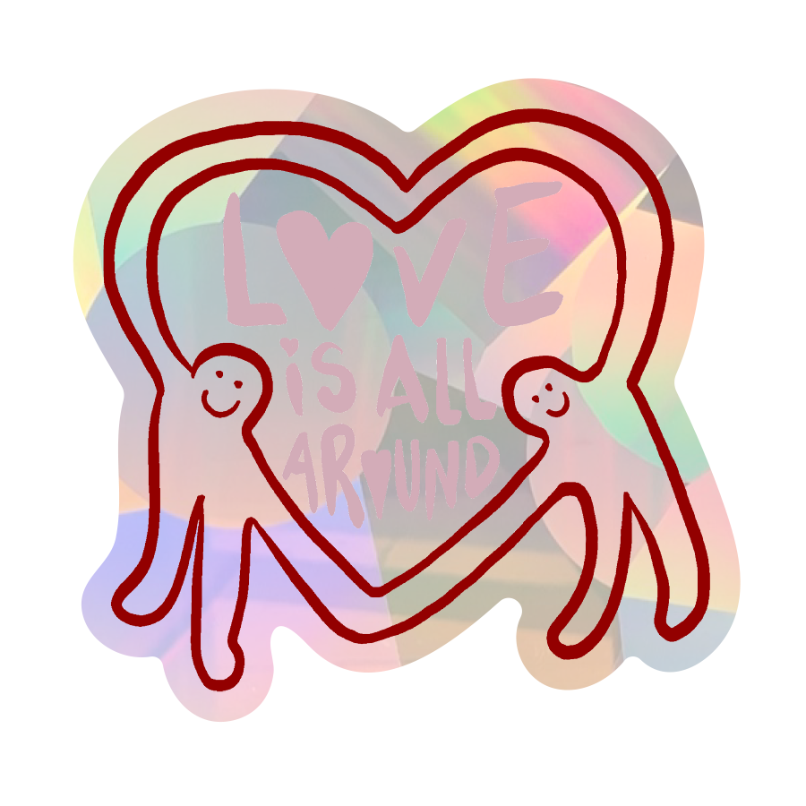 PrismVeil Amoris — Love Hearts Rainbow Window Film