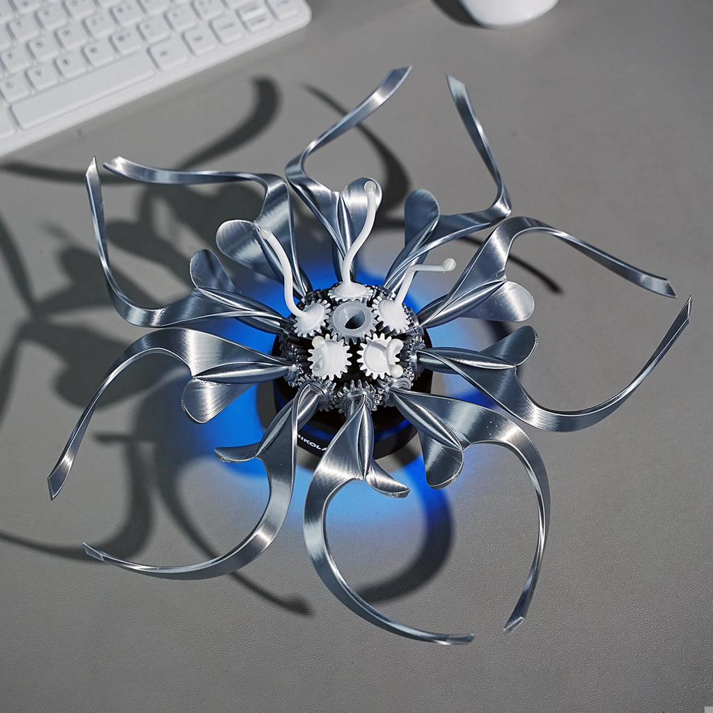 Metal Flower Sculpture Mechanical Steampunk - Gadget by Extoril