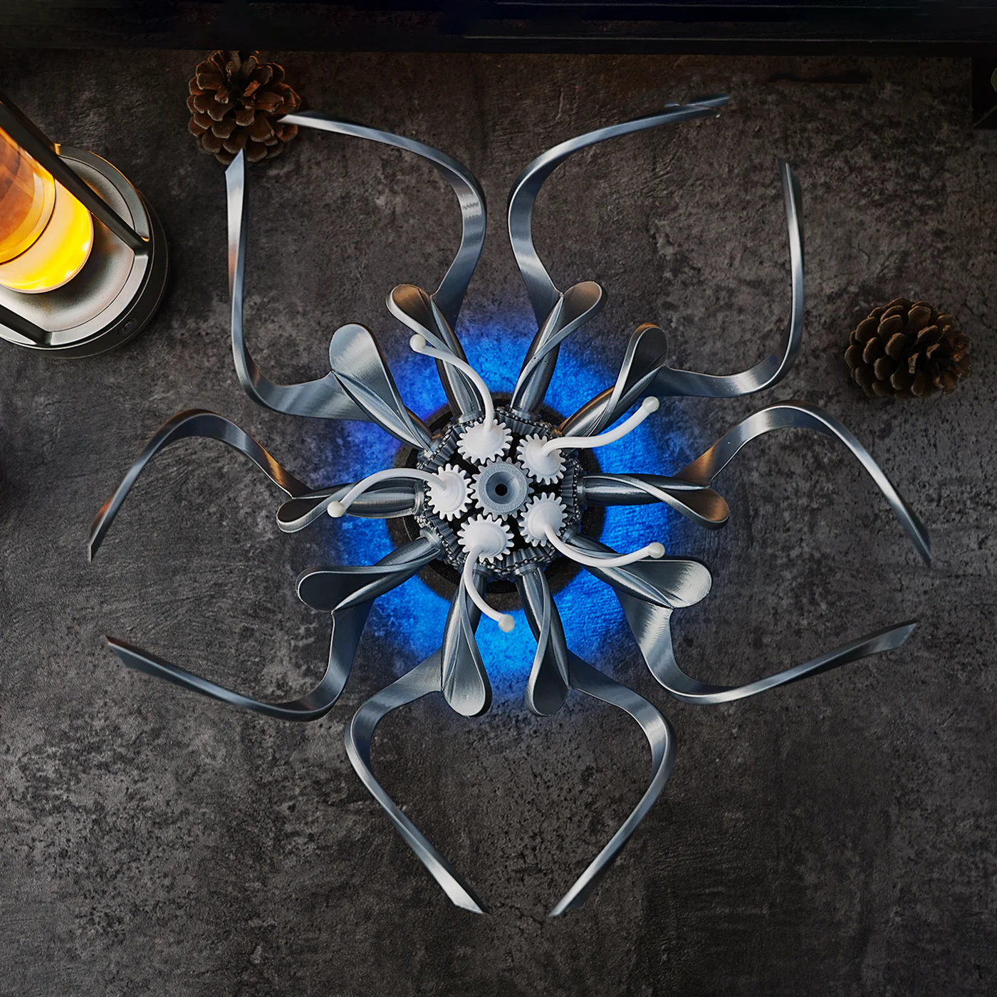 Metal Flower Sculpture Mechanical Steampunk - Gadget by Extoril