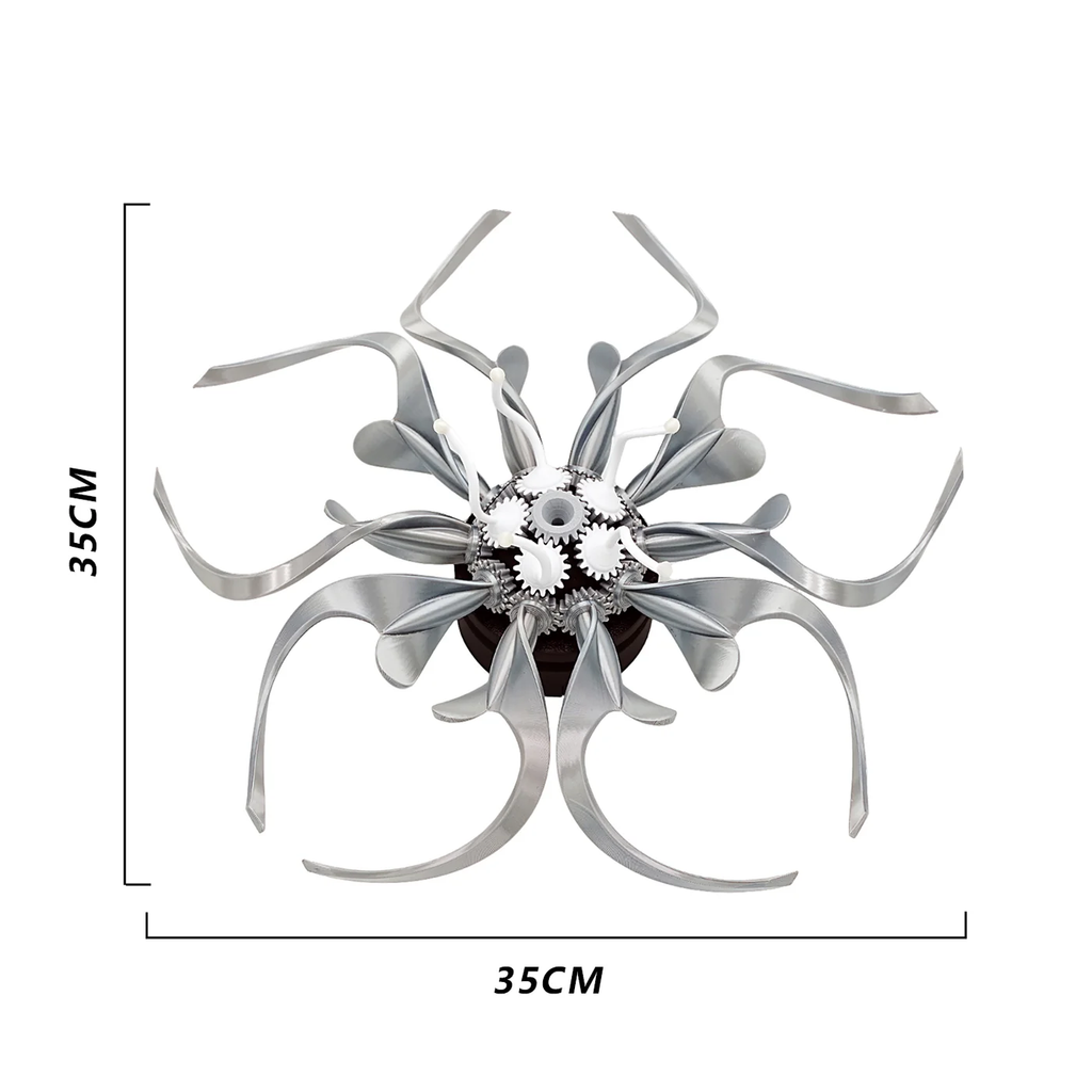 Metal Flower Sculpture Mechanical Steampunk - Gadget by Extoril