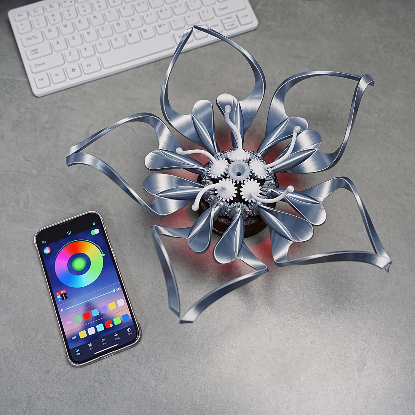 Metal Flower Sculpture Mechanical Steampunk - Gadget by Extoril