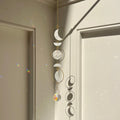 PrismVeil Lunara — Hanging Moon Shell Crystal Suncatcher