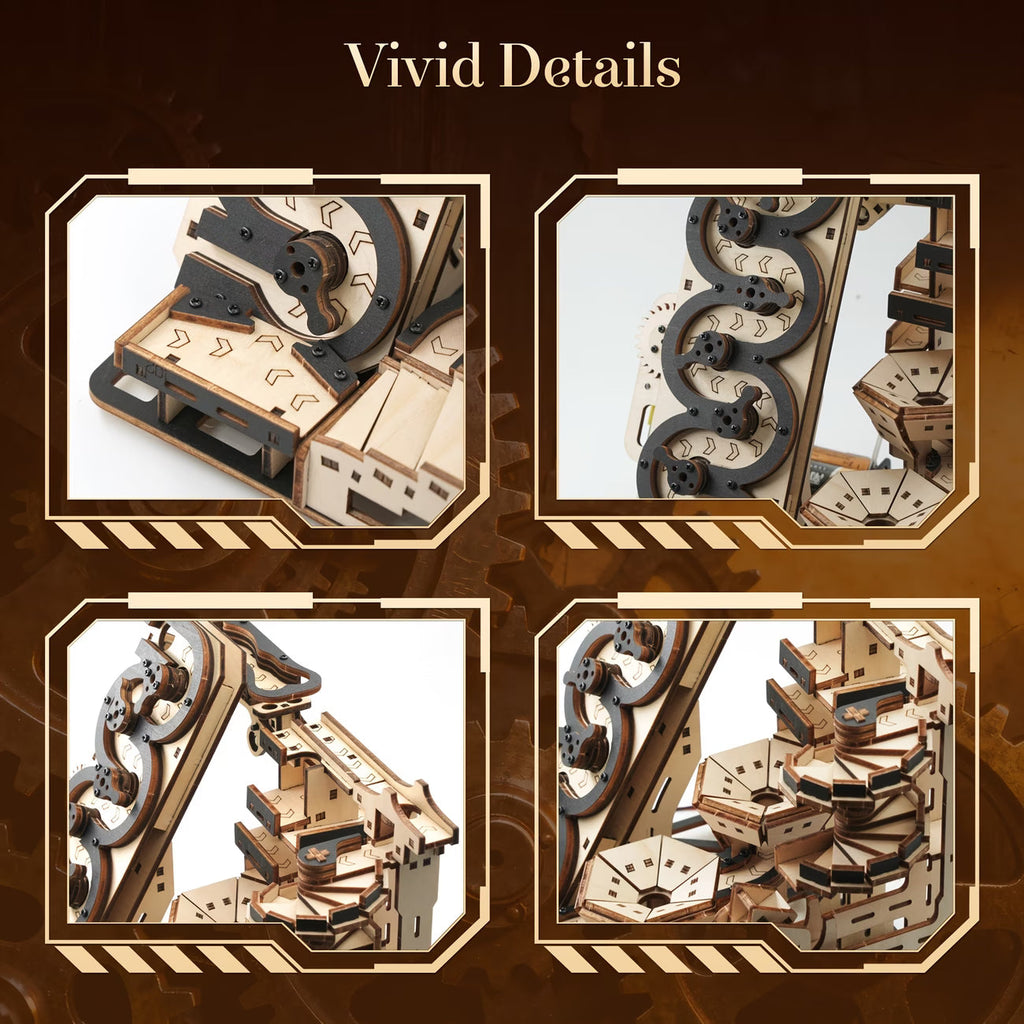 Electric Mechanical Marble Run 3D Wooden Puzzle - 3D Wooden Puzzle by Extoril