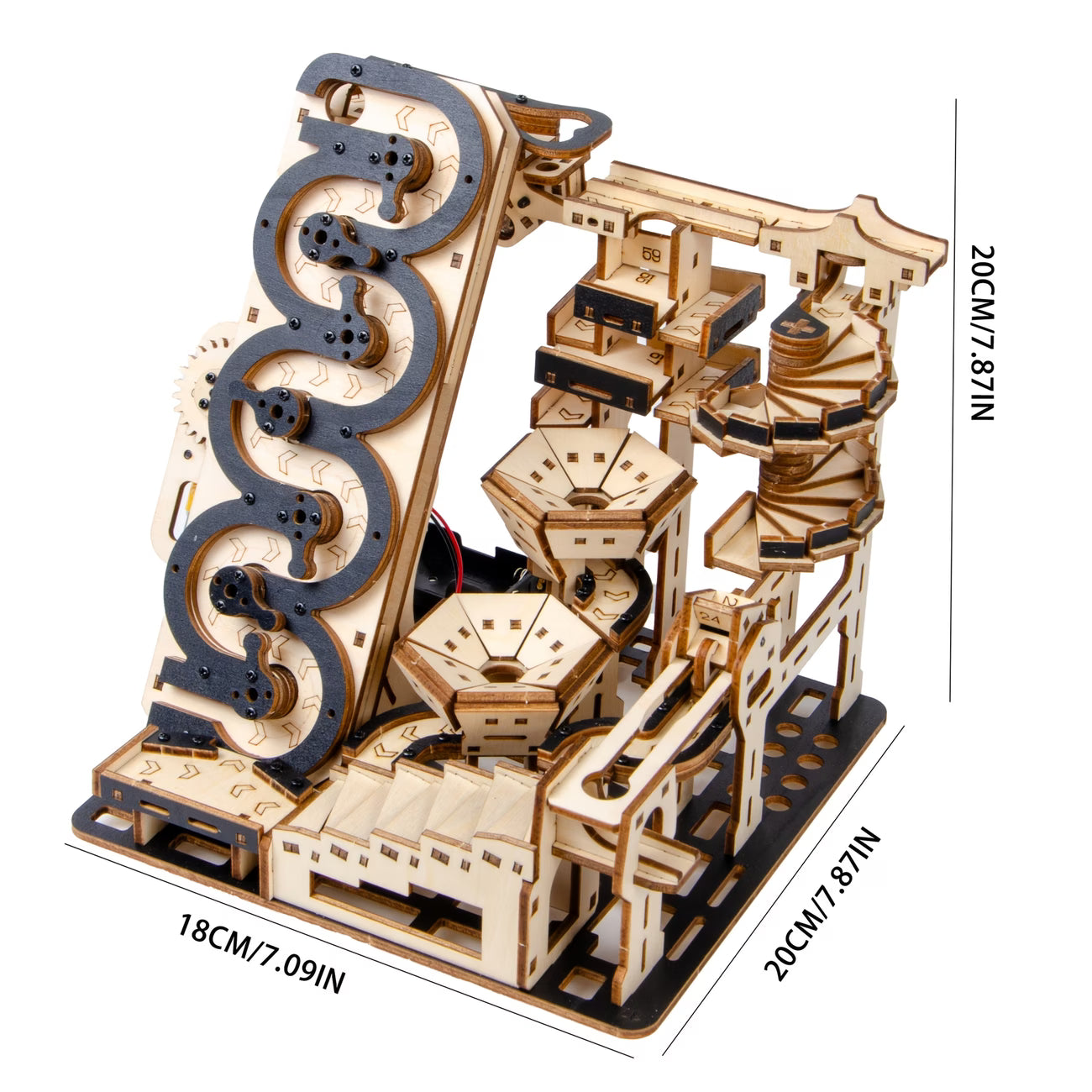 Electric Mechanical Marble Run 3D Wooden Puzzle - 3D Wooden Puzzle by Extoril