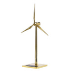 DIY 3D Metal Windmill Solar Powered Wind Turbine Assembly Model Golden - 3d metal puzzle by Extoril