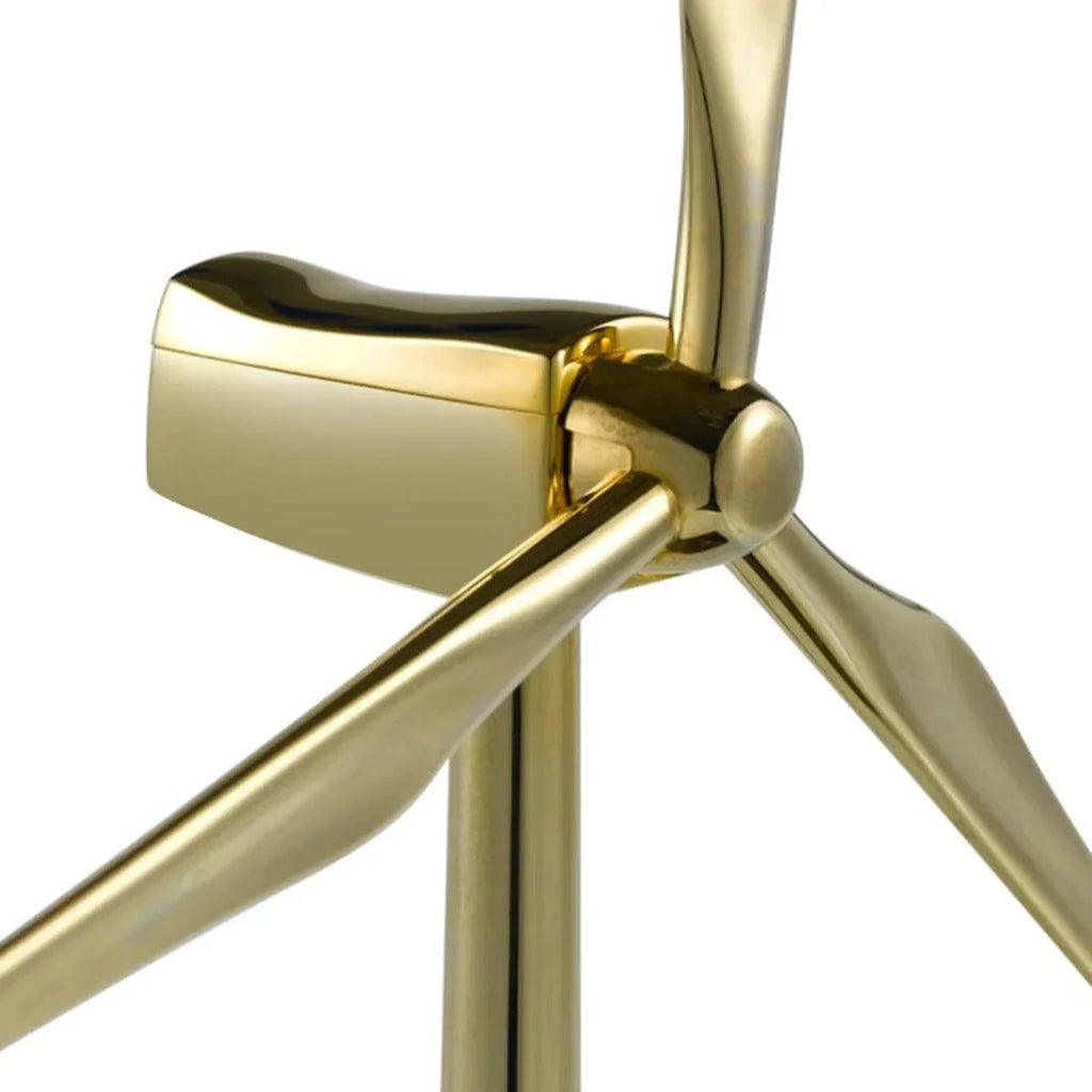 DIY 3D Metal Windmill Solar Powered Wind Turbine Assembly Model Golden - 3d metal puzzle by Extoril