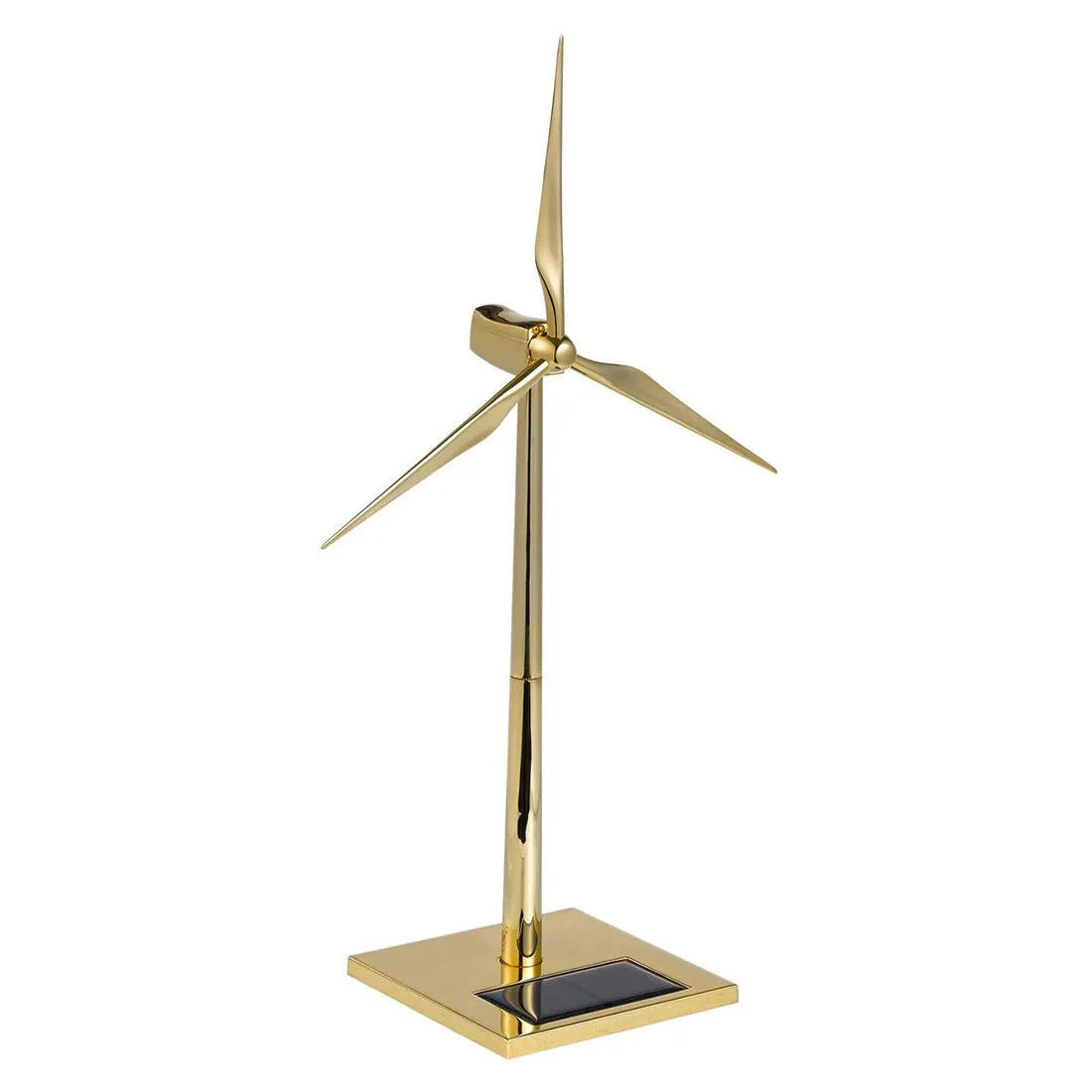 DIY 3D Metal Windmill Solar Powered Wind Turbine Assembly Model Golden - 3d metal puzzle by Extoril
