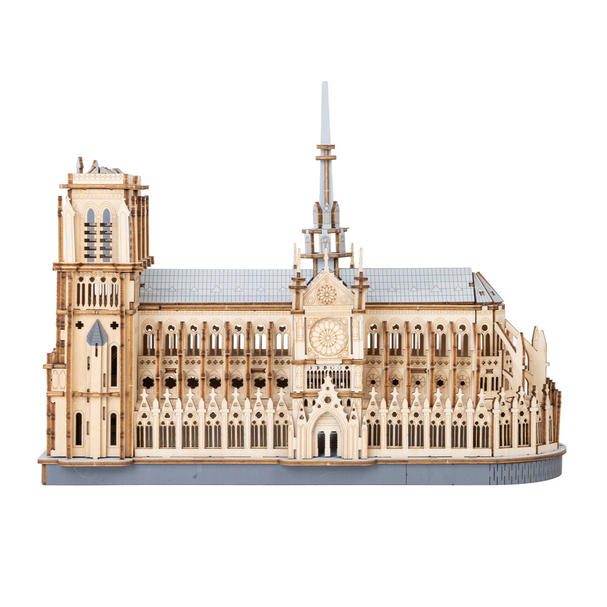 Gothic Notre-Dame Cathedral - Paris Masterpiece 3D Wooden Puzzle - 3D Wooden Puzzle by Extoril