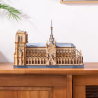Gothic Notre-Dame Cathedral - Paris Masterpiece 3D Wooden Puzzle - 3D Wooden Puzzle by Extoril