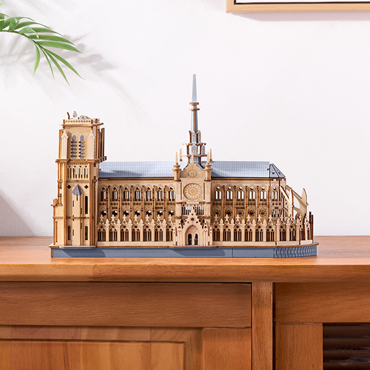 Gothic Notre-Dame Cathedral - Paris Masterpiece 3D Wooden Puzzle - 3D Wooden Puzzle by Extoril