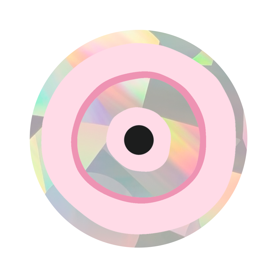 PrismVeil Roseguard — Pink Evil Eye Rainbow Window Film