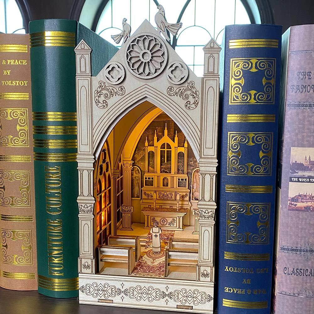 Diy Book Nook Shelf - Pray in The Church - DIY Booknooks by Extoril