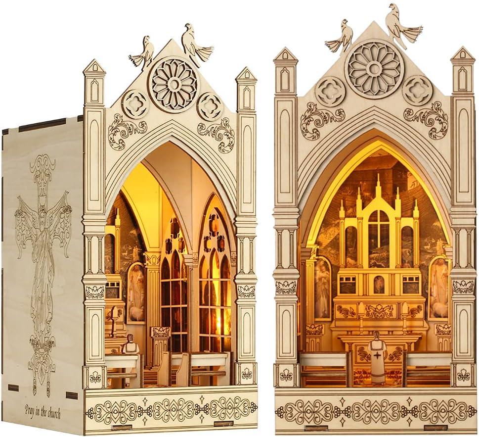 Diy Book Nook Shelf - Pray in The Church - DIY Booknooks by Extoril