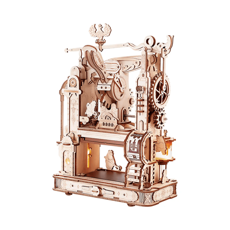 Classic Printing Press Musical Workshop - 3D Wooden Puzzle by Extoril