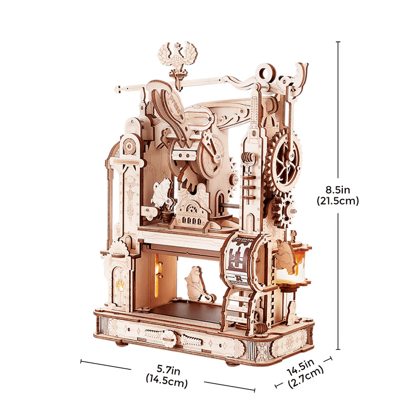Classic Printing Press Musical Workshop - 3D Wooden Puzzle by Extoril
