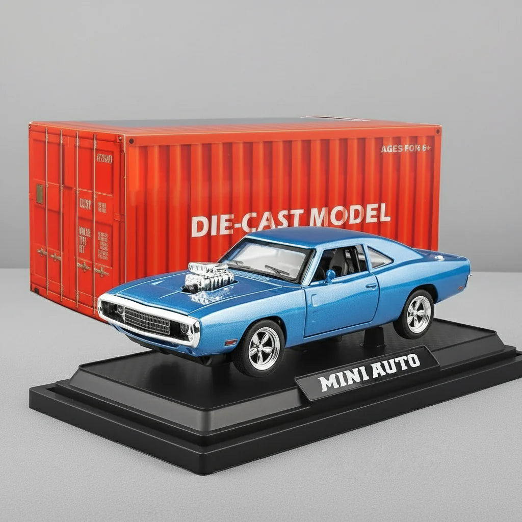 1:32 1970 Charger Diecast Pull-Back Model Car - home decor by Extoril