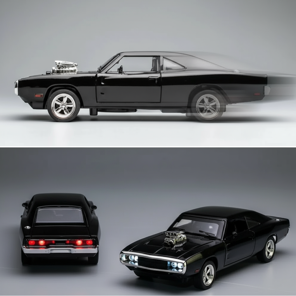 1:32 1970 Charger Diecast Pull-Back Model Car - home decor by Extoril