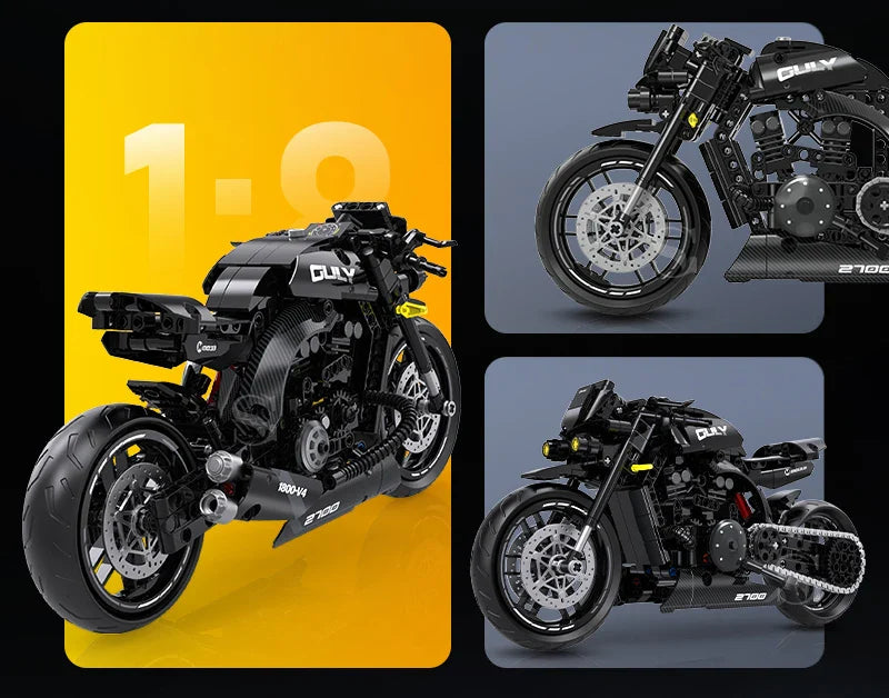1:8 Motorcycle Building Block Set - Gadget by Extoril
