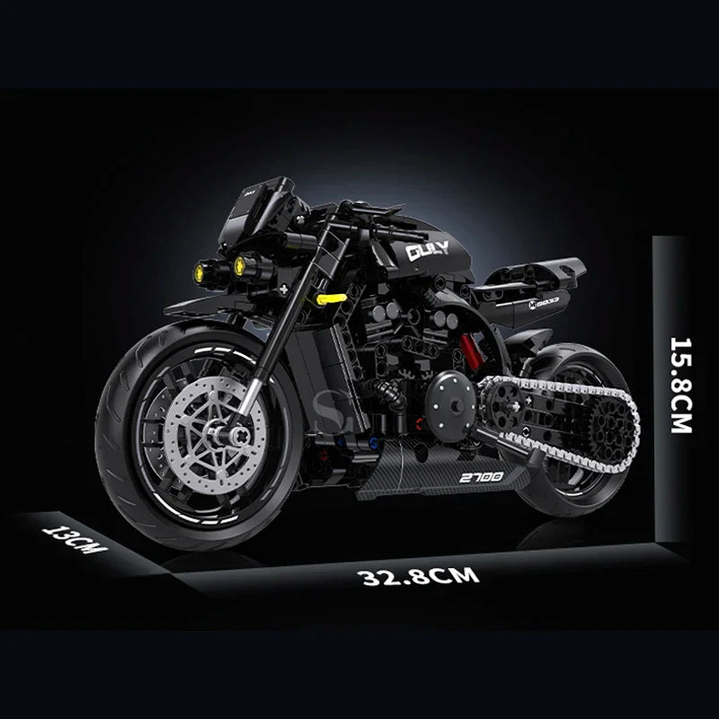 1:8 Motorcycle Building Block Set - Gadget by Extoril