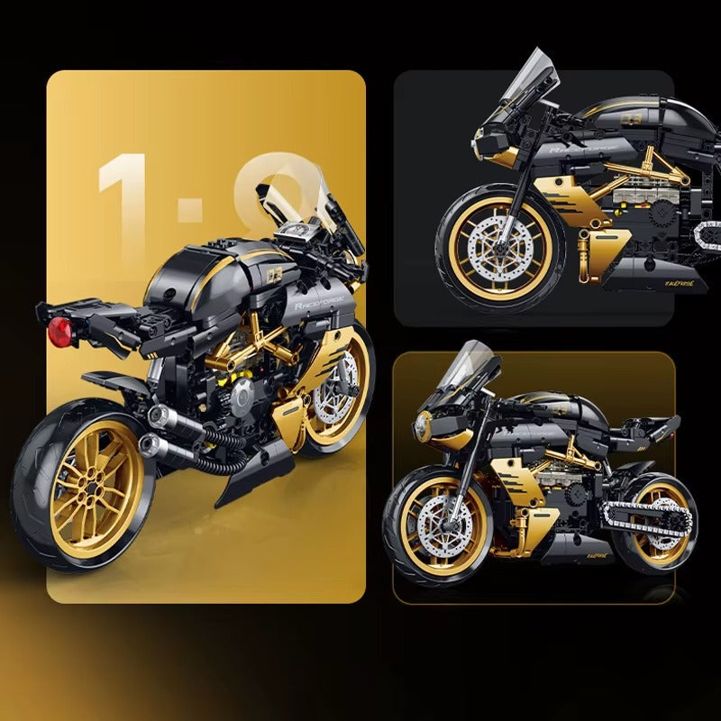 1:8 Motorcycle Building Block Set - Gadget by Extoril