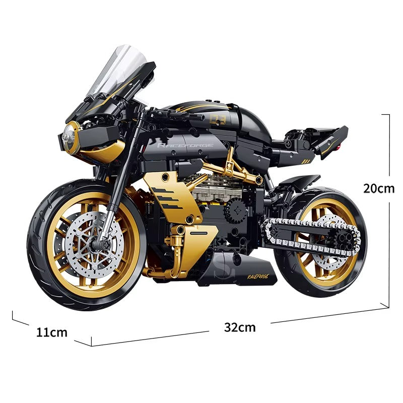 1:8 Motorcycle Building Block Set - Gadget by Extoril