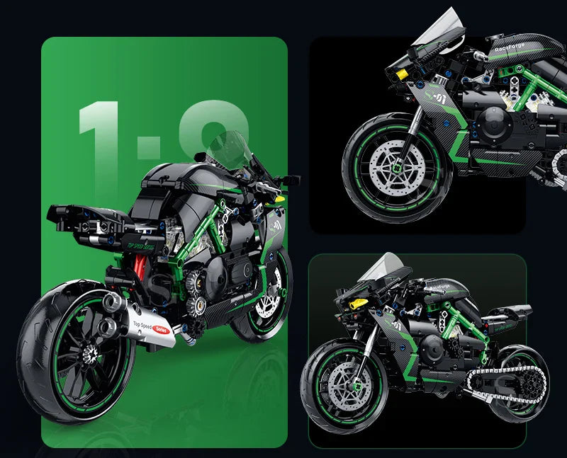 1:8 Motorcycle Building Block Set - Gadget by Extoril
