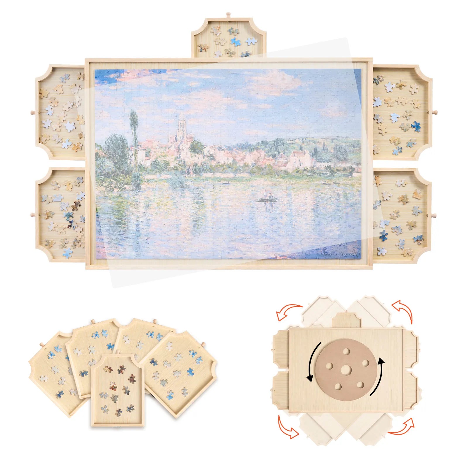 Puzzle Board with Rotating Base - 3D Wooden Puzzle by Extoril