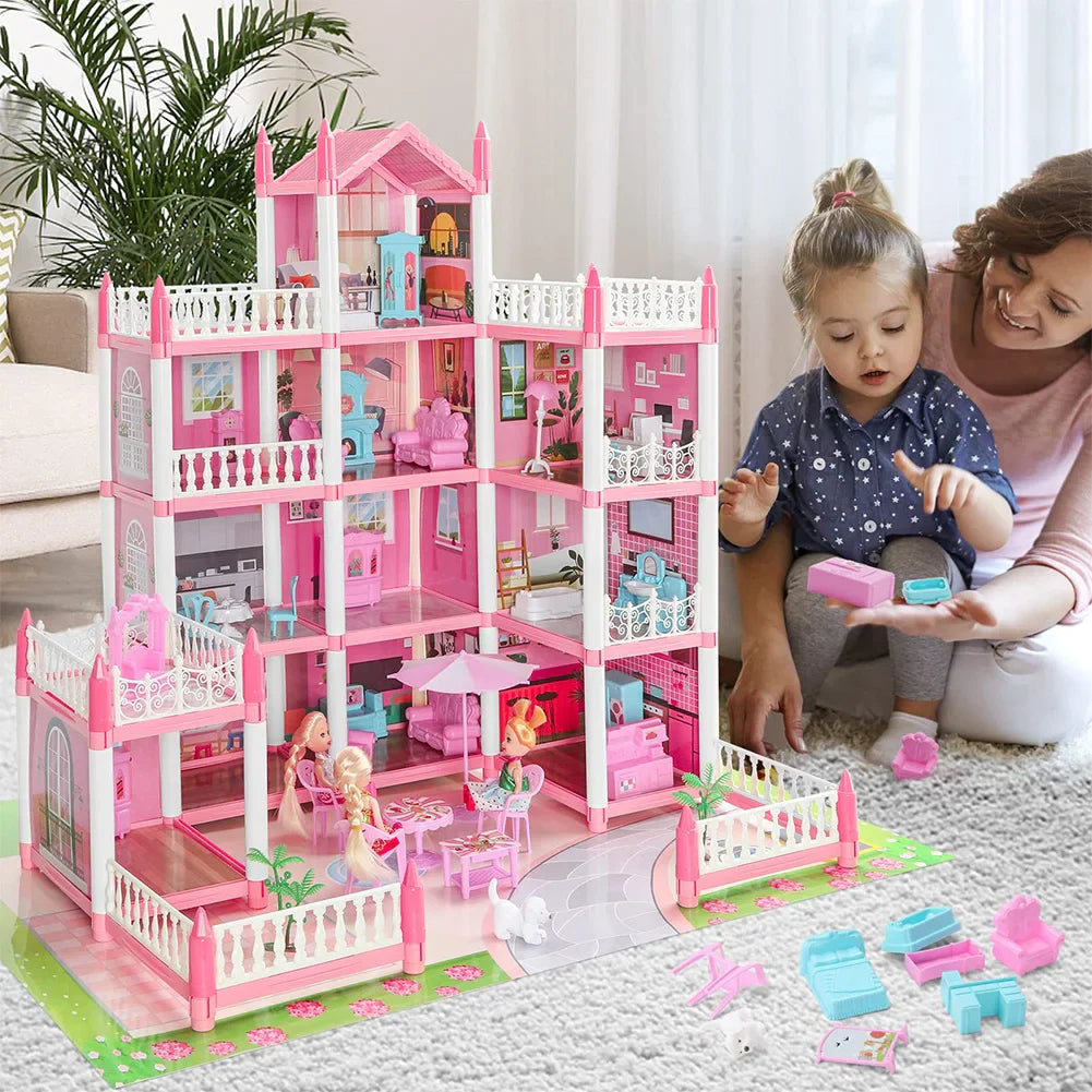 DIY Dollhouse Kit with 11 Rooms - Miniature for Girls - DIY Miniature by Extoril