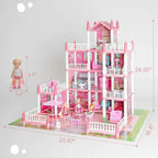 DIY Dollhouse Kit with 11 Rooms - Miniature for Girls - DIY Miniature by Extoril