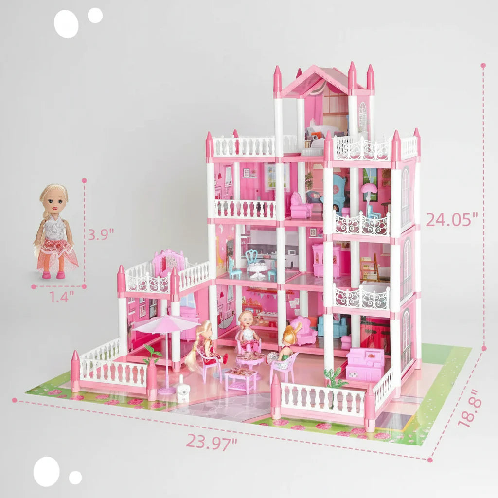 DIY Dollhouse Kit with 11 Rooms - Miniature for Girls - DIY Miniature by Extoril