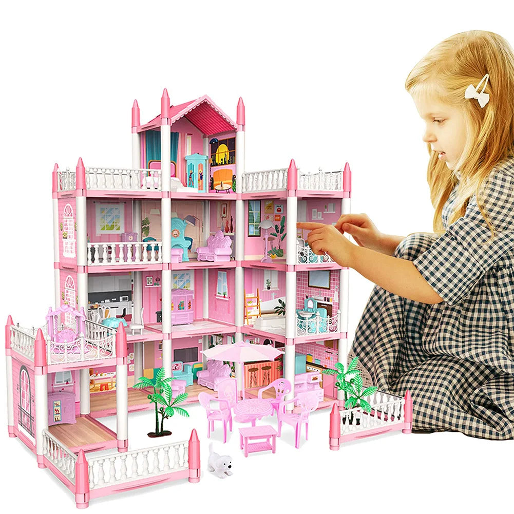 DIY Dollhouse Kit with 11 Rooms - Miniature for Girls - DIY Miniature by Extoril