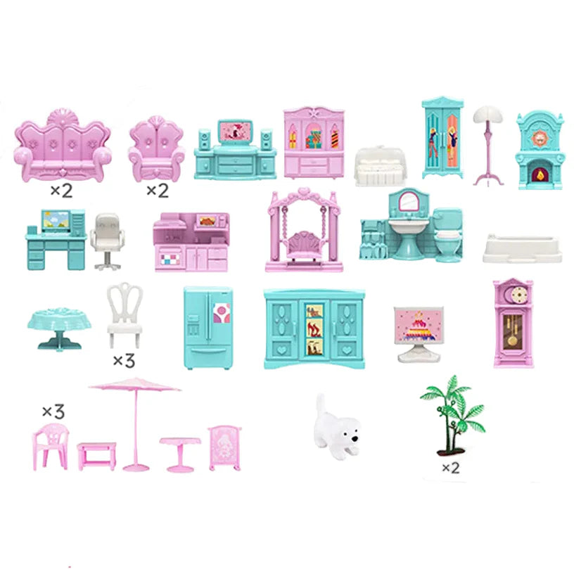 DIY Dollhouse Kit with 11 Rooms - Miniature for Girls - DIY Miniature by Extoril